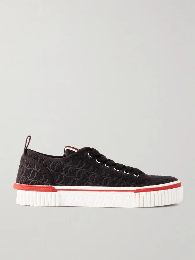 Pedro Junior Logo-Jacquard Canvas Sneakers
