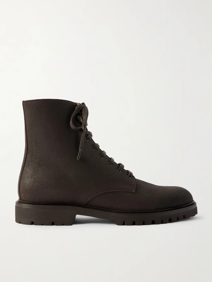 Pedula Waxed-Suede Boots