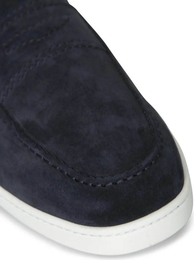 Peebles Suede Blue Loafers - Image 4