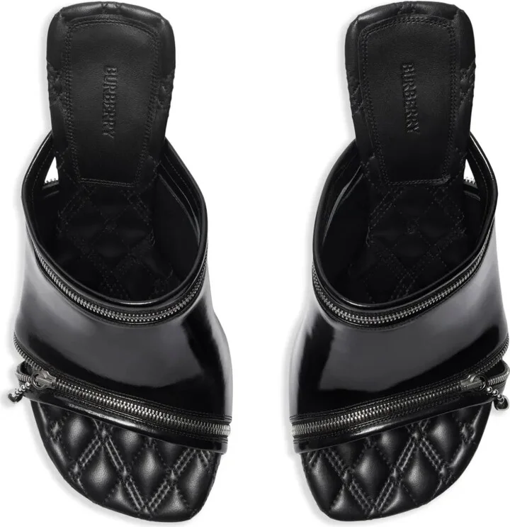 Peep 85mm leather sandals - Image 4