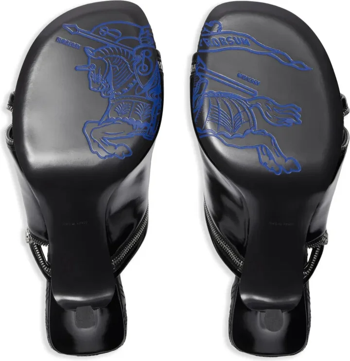 Peep 85mm leather sandals - Image 5