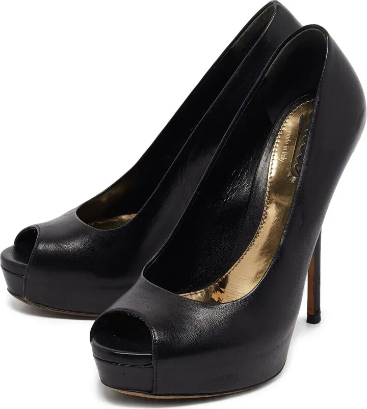Peep-Toe Heeled Pumps - Image 3