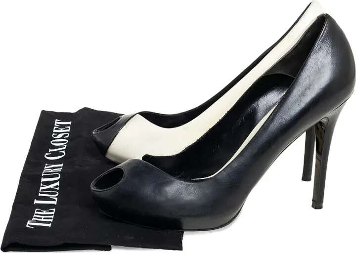 Peep-Toe Leather Pumps - Image 2