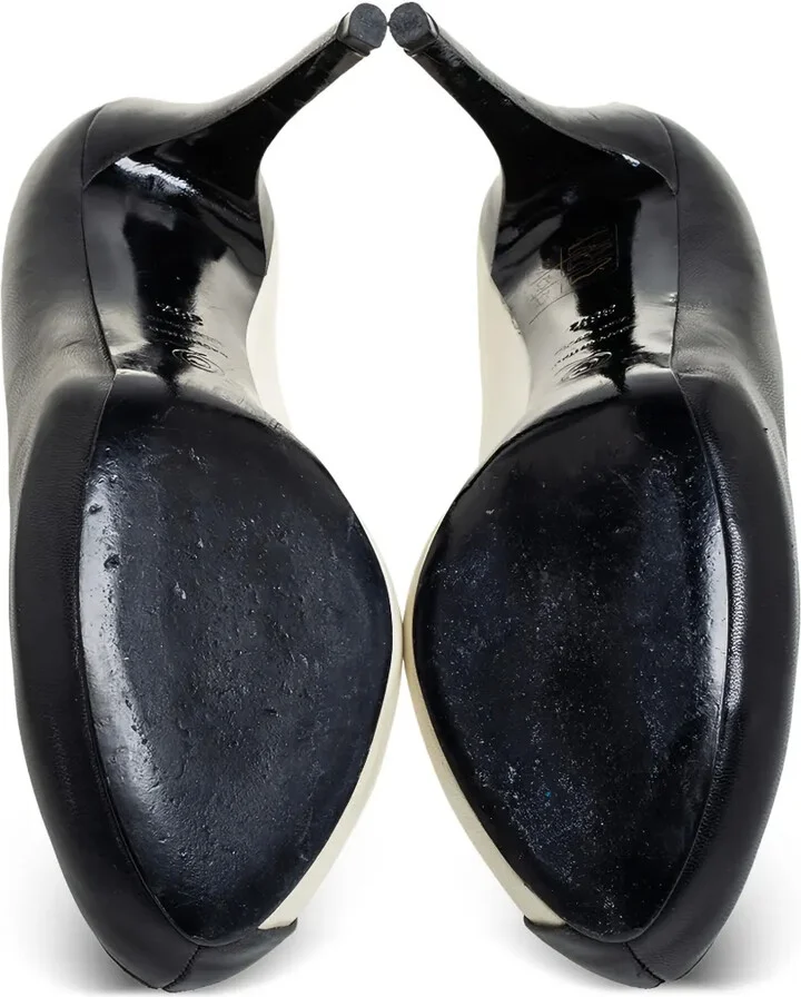 Peep-Toe Leather Pumps - Image 3