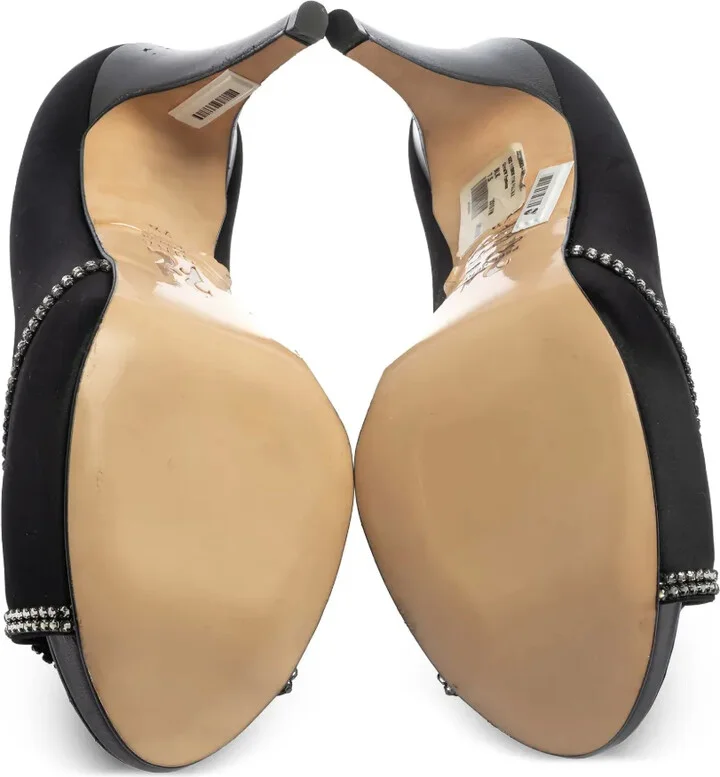 Peep-Toe Satin Heels - Image 5