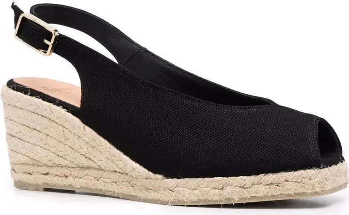 Peep-Toe Slingback Espadrilles - Image 2