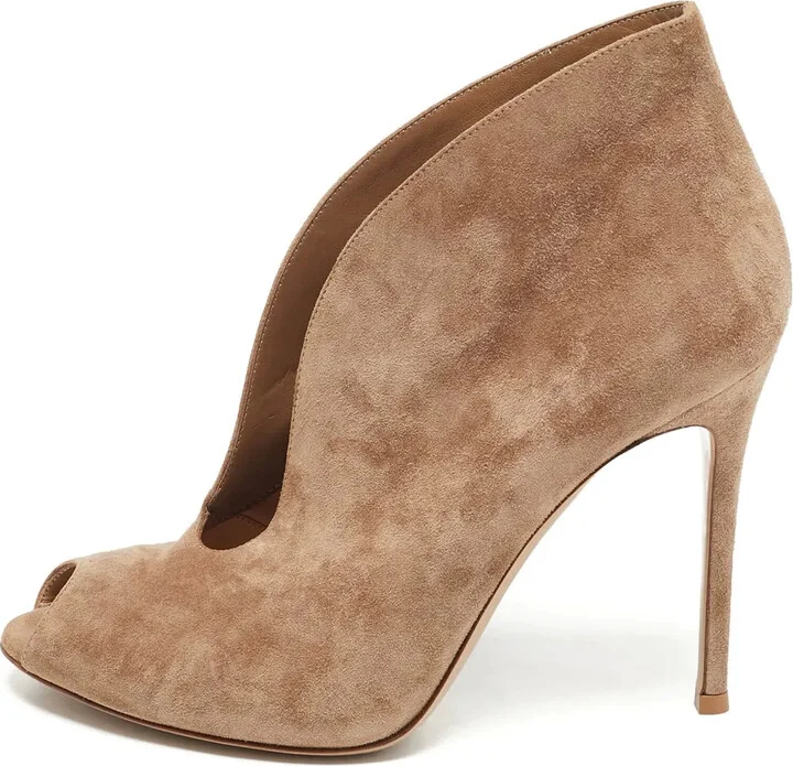 Peep-Toe Stiletto Booties