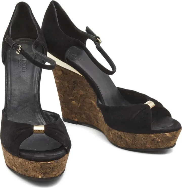 Peep-Toe Wedge Sandals - Image 2