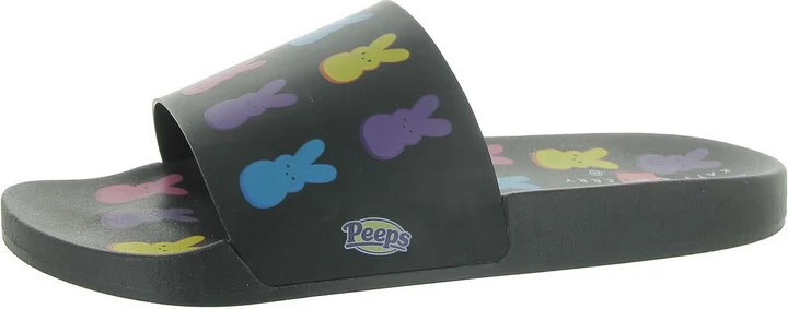 Peeps Womens Slip On P Slide Sandals