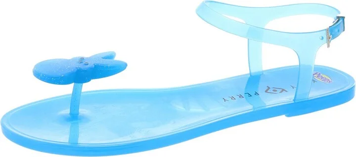 PEEPS Womens Snazzy Toe Adjustable Buckle Jelly Sandals