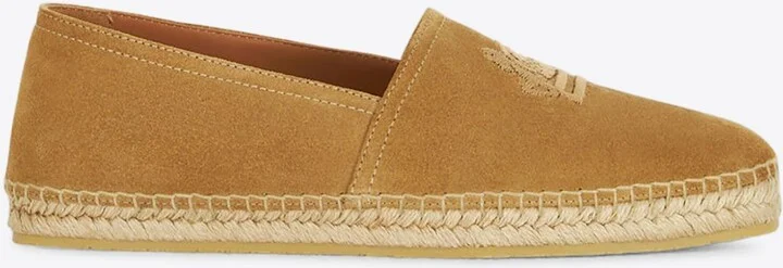 Pegaso-Embroidered Suede Espadrilles