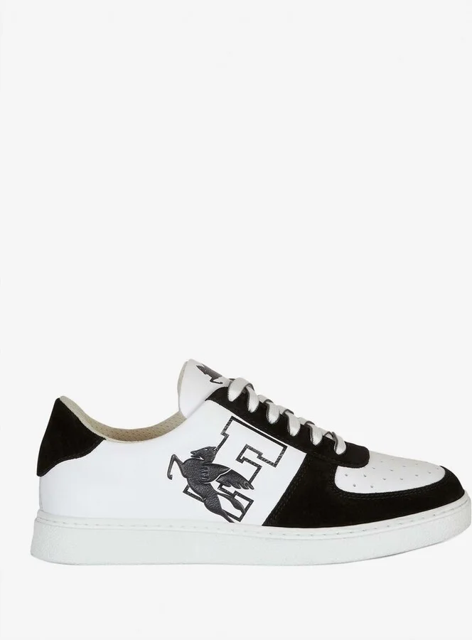 Pegaso Logo Leather Low-Top Sneakers