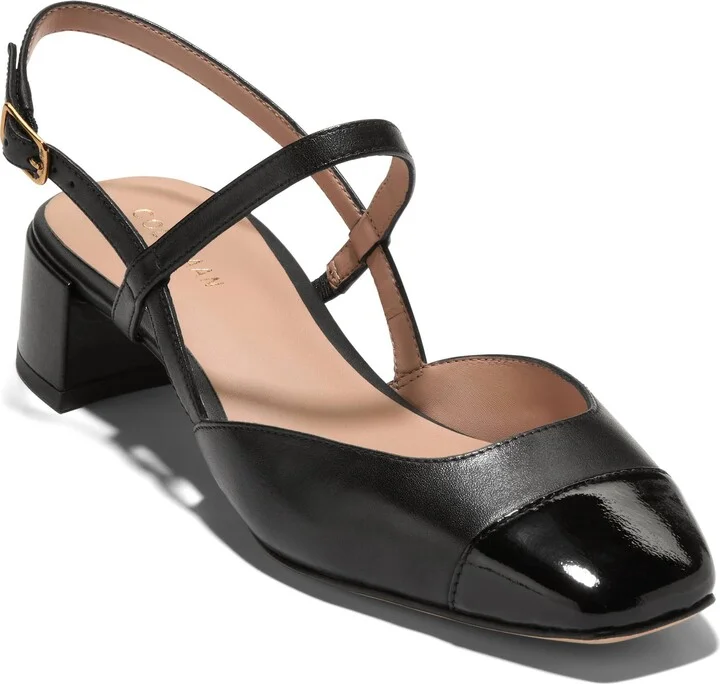 BLACK LEATHER/BLACK PATENT