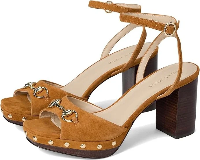 Pelle Moda Anara Women's Dress Sandals Cognac : 6.5 M, Leather