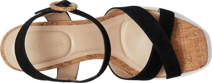 Pelle Moda Andrei Platform Sandal Women's Wedge Shoes Black : 8 M, Leather - Image 2