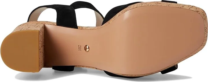 Pelle Moda Andrei Platform Sandal Women's Wedge Shoes Black : 8 M, Leather - Image 3