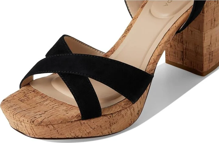 Pelle Moda Andrei Platform Sandal Women's Wedge Shoes Black : 8 M, Leather - Image 7