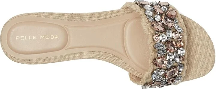 Pelle Moda Bayer 3 Slide Women's Sandals Natural : 9.5 M, Leather/Rubber - Image 2