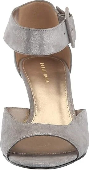 Pelle Moda Berlin High Women's Heels Pewter Shimmer Suede : 5 M - Image 6