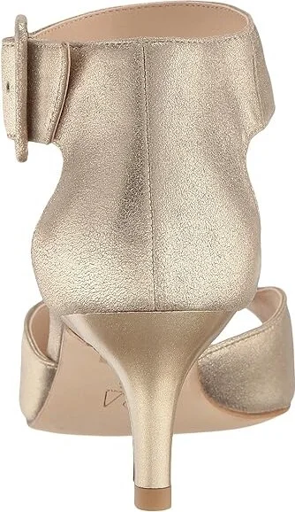 Pelle Moda Berlin High Women's Heels Platinum Gold Metallic Suede : 5 M - Image 5