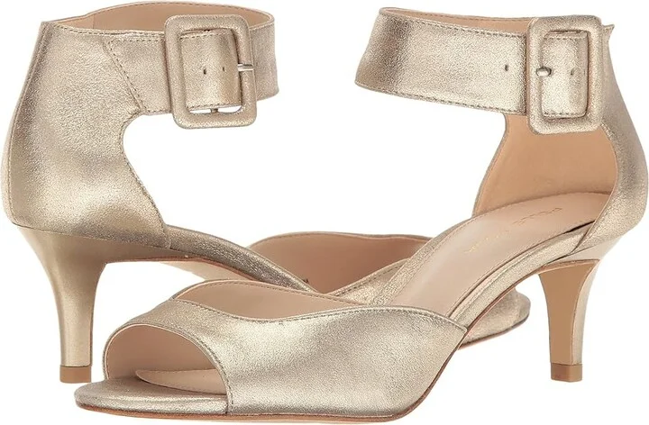 Platinum Gold Metallic Suede