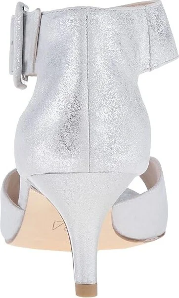 Pelle Moda Berlin High Women's Heels Silver Metallic Suede : 5.5 M - Image 5