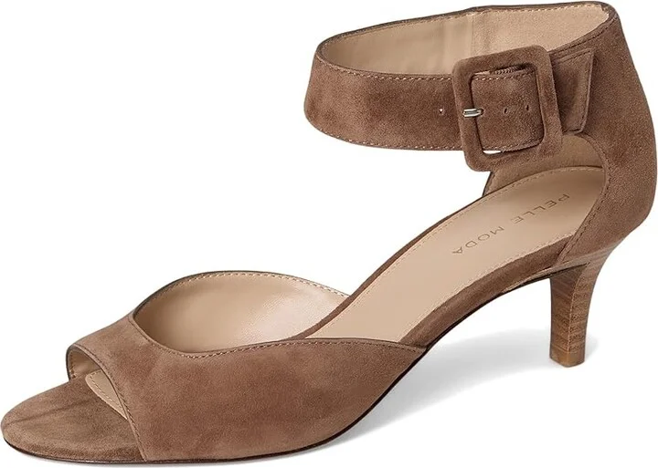 Pelle Moda Berlin High Women's Heels Taupe : 6 M, Suede - Image 5