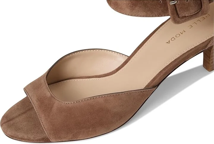 Pelle Moda Berlin High Women's Heels Taupe : 6 M, Suede - Image 7