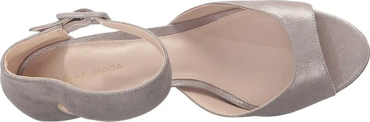 Pelle Moda Berlin High Women's Heels Taupe Shimmer Suede : 6 M - Image 3