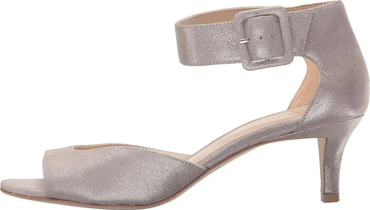 Pelle Moda Berlin High Women's Heels Taupe Shimmer Suede : 6 M - Image 7