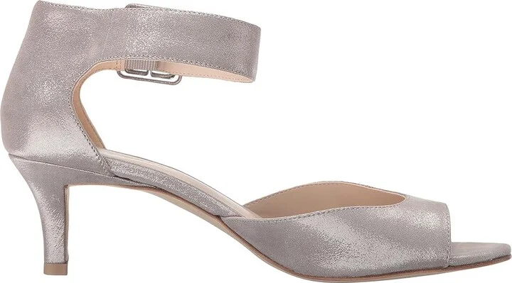 Pelle Moda Berlin High Women's Heels Taupe Shimmer Suede : 6 M - Image 8