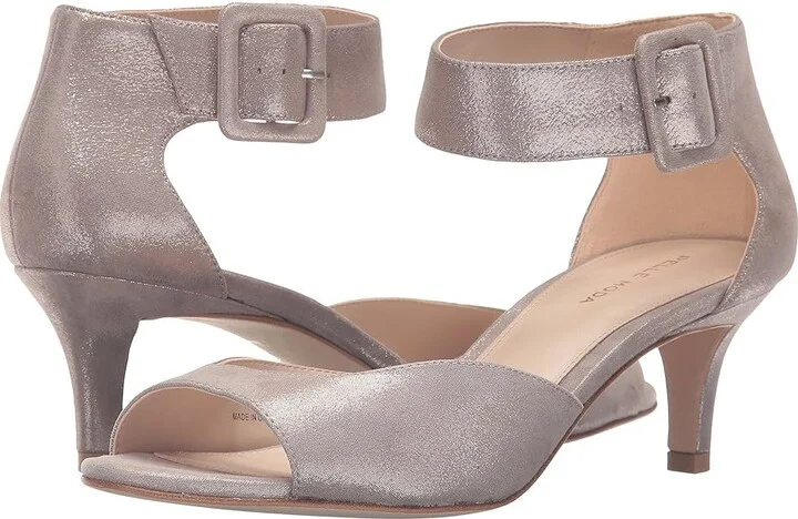 Pelle Moda Berlin High Women's Heels Taupe Shimmer Suede : 6 M
