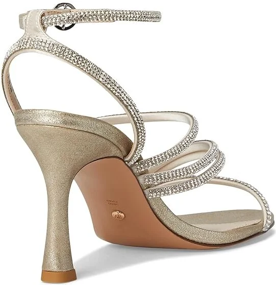 Pelle Moda Brenen Women's Sandals Platinum Gold : 5 M, Leather - Image 4