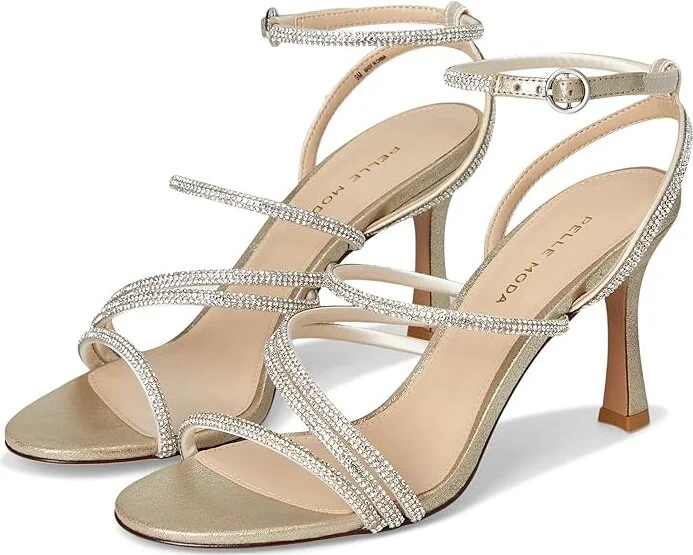 Pelle Moda Brenen Women's Sandals Platinum Gold : 5 M, Leather
