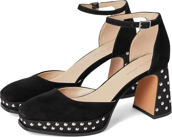 Pelle Moda Dietta High Women's Heels Black : 7.5 M, Leather