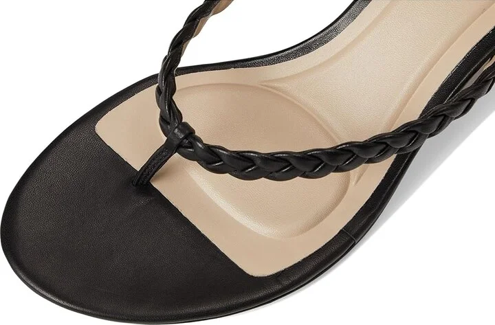 Pelle Moda Earlen Thong Women's Wedge Shoes Black : 8.5 M - Image 7