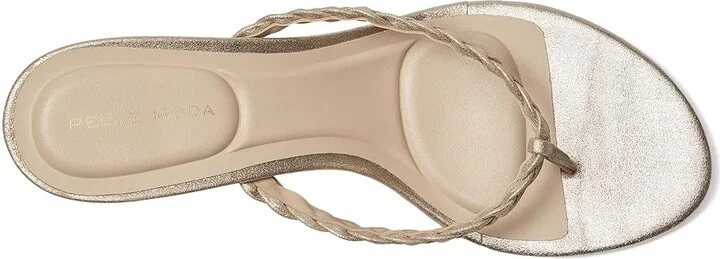 Pelle Moda Earlen Thong Women's Wedge Shoes Platinum Gold : 8 M - Image 2