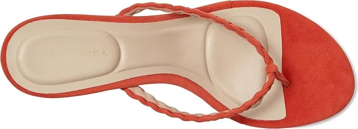 Pelle Moda Earlen Thong Women's Wedge Shoes Red Orange : 9 M - Image 2