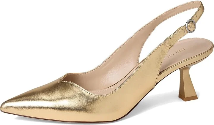 Pelle Moda Janah High Women's Heels Light Gold : 9.5 M, Leather - Image 5