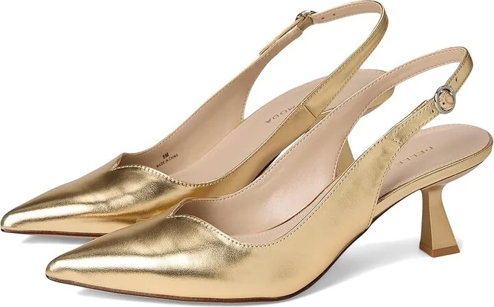 Pelle Moda Janah High Women's Heels Light Gold : 9.5 M, Leather