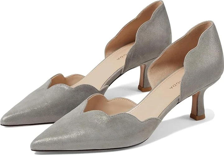Pelle Moda Keala High Women's Heels Pewter : 10 M, Leather/Suede