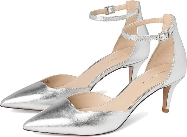 Pelle Moda Kendal Women's Shoes Silver : 8.5 M, Leather/Suede