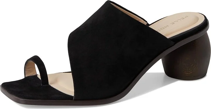 Pelle Moda Lahni Slide Sandal Women's Wedge Shoes Black : 10 M, Leather - Image 5