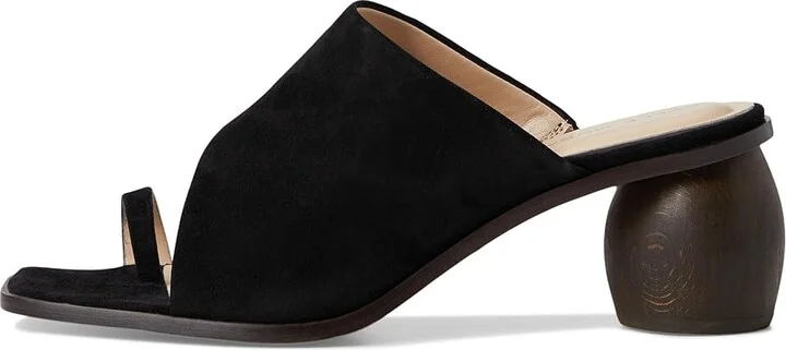 Pelle Moda Lahni Slide Sandal Women's Wedge Shoes Black : 10 M, Leather - Image 6
