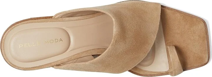 Pelle Moda Lahni Slide Sandal Women's Wedge Shoes Black : 10 M, Leather - Image 8