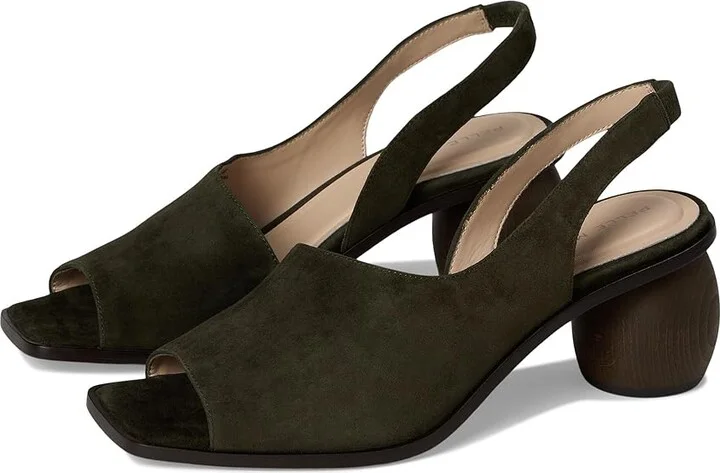 Pelle Moda Leevi Women's Dress Sandals Kalamata Olive : 9 M, Suede