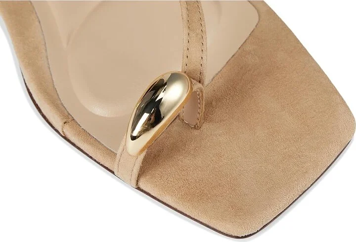 Pelle Moda Ondra Slide Women's Wedge Shoes Latte : 8 M, Leather - Image 7