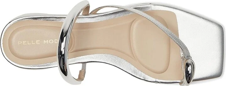 Pelle Moda Ondra Slide Women's Wedge Shoes Silver : 9 M, Leather - Image 2