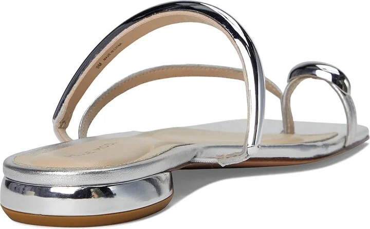 Pelle Moda Ondra Slide Women's Wedge Shoes Silver : 9 M, Leather - Image 4