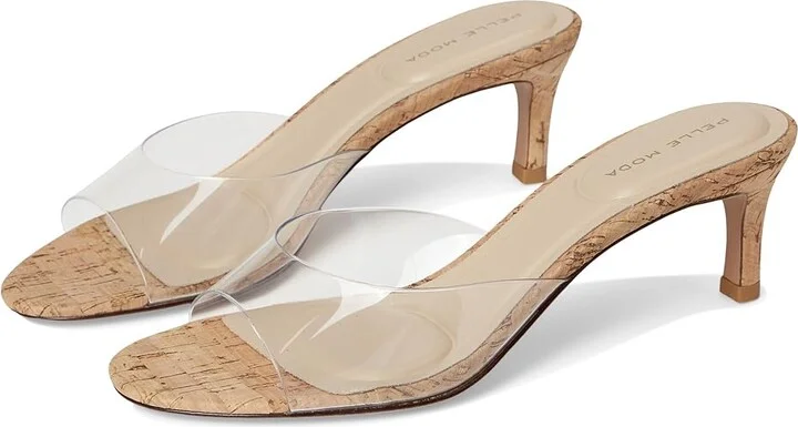 Pelle Moda Unia 3 Slide Women's Wedge Shoes Clear : 7.5 M, Leather